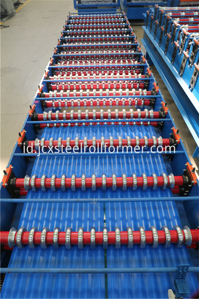 Rentang Panjang Bergelombang PPGI / Gi Lembar Atap Mesin Roll Forming